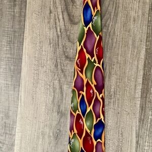 J. Garcia Men's 100% Silk Tie Abstract By Stonehenge Ltd